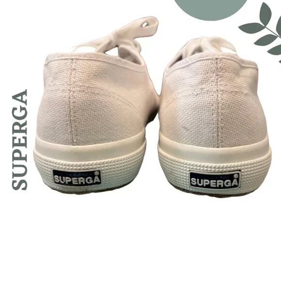 Superga Women’s White Classic 2750 Canvas Sneakers | Timeless Style Size 10 - Picture 6 of 10
